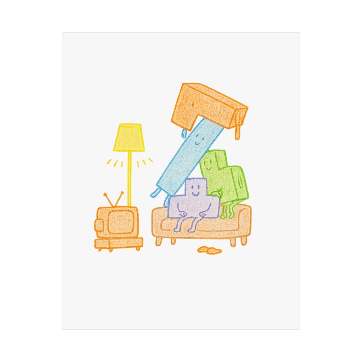 95B Friday Night Keita Takahashi Poster | Neon Gaming Wall Art Print