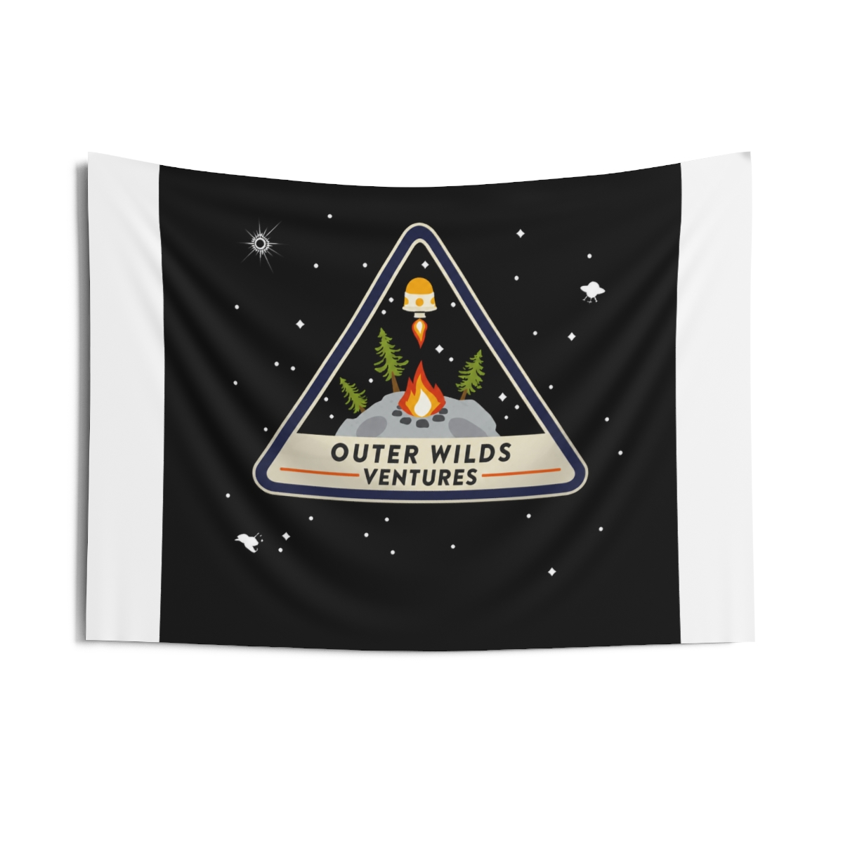 Outer Wilds Ventures Patch Tapestry - alternate angle 4, merchandise