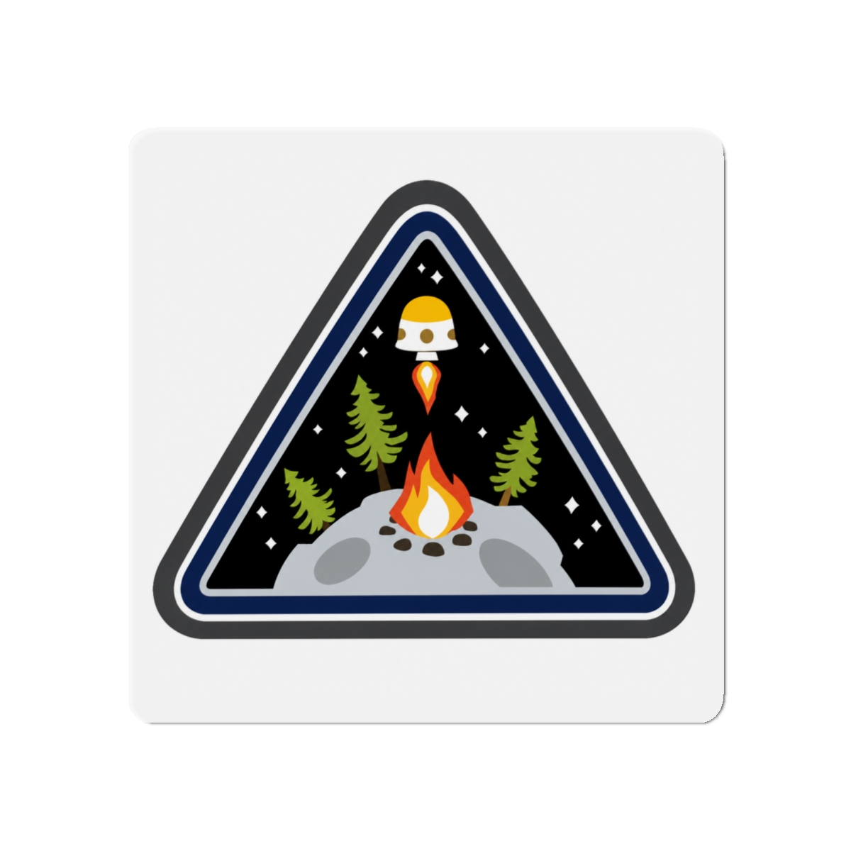 Outer wilds Ventures Emblem Magnet - alternate angle 2, merchandise