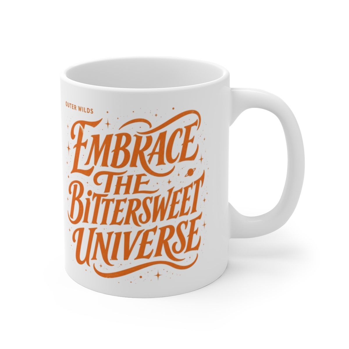 Outer Wilds "EMBRACE THE BITTERSWEET UNIVERSE" White Mug