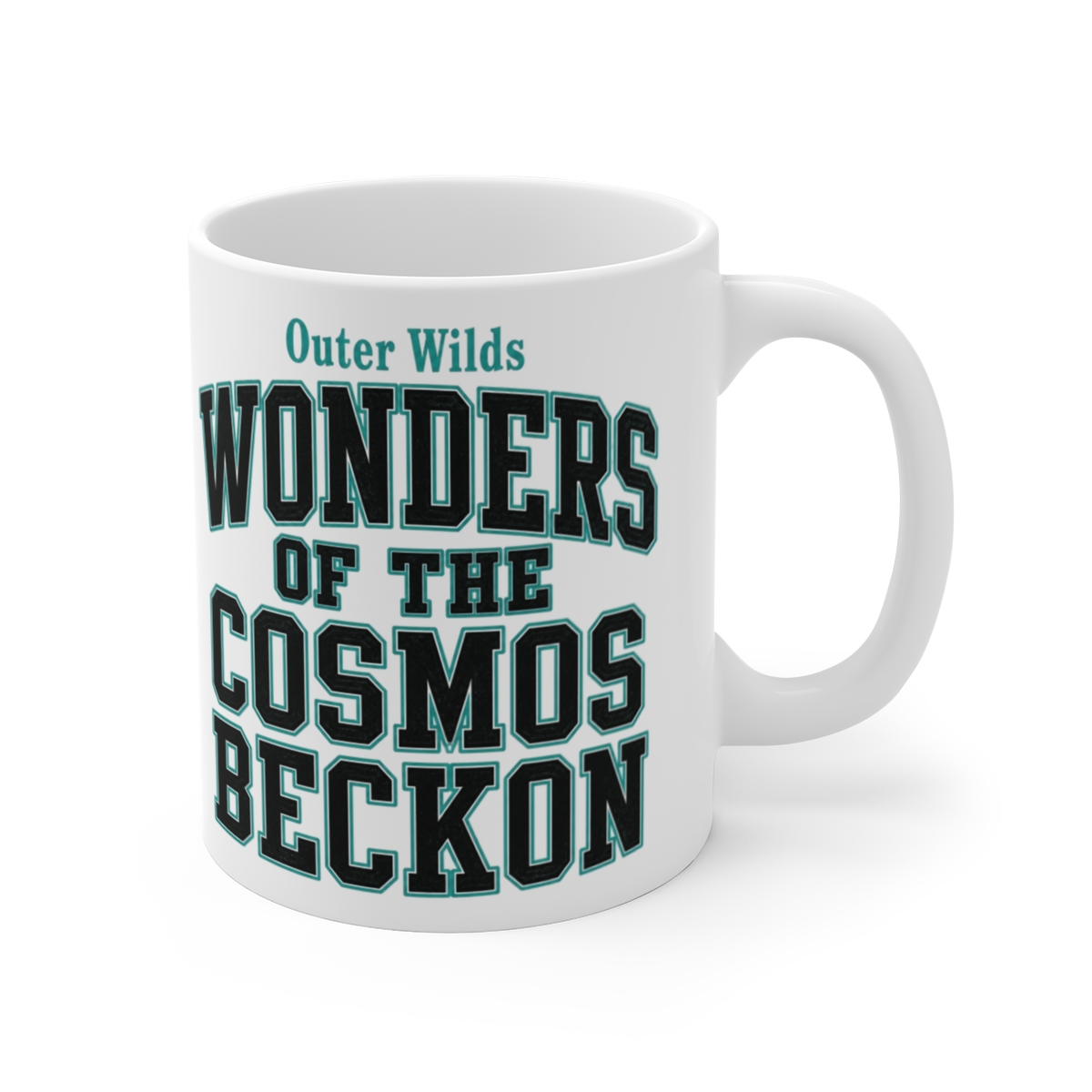 Outer Wilds "WONDERS OF THE COSMOS BECKON" White Mug
