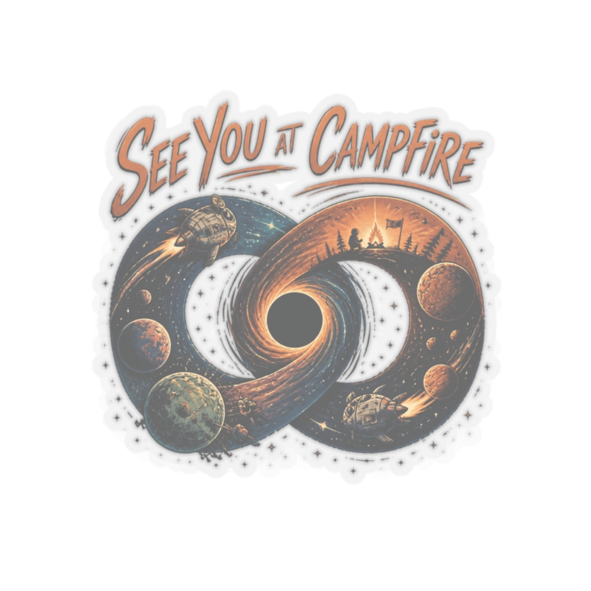 Outer Wilds "See You at Campfire" Sticker