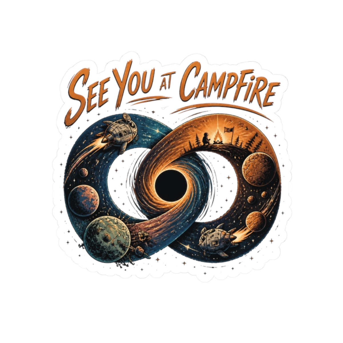 Outer Wilds "See You at Campfire" Sticker - Official Stickers merchandise