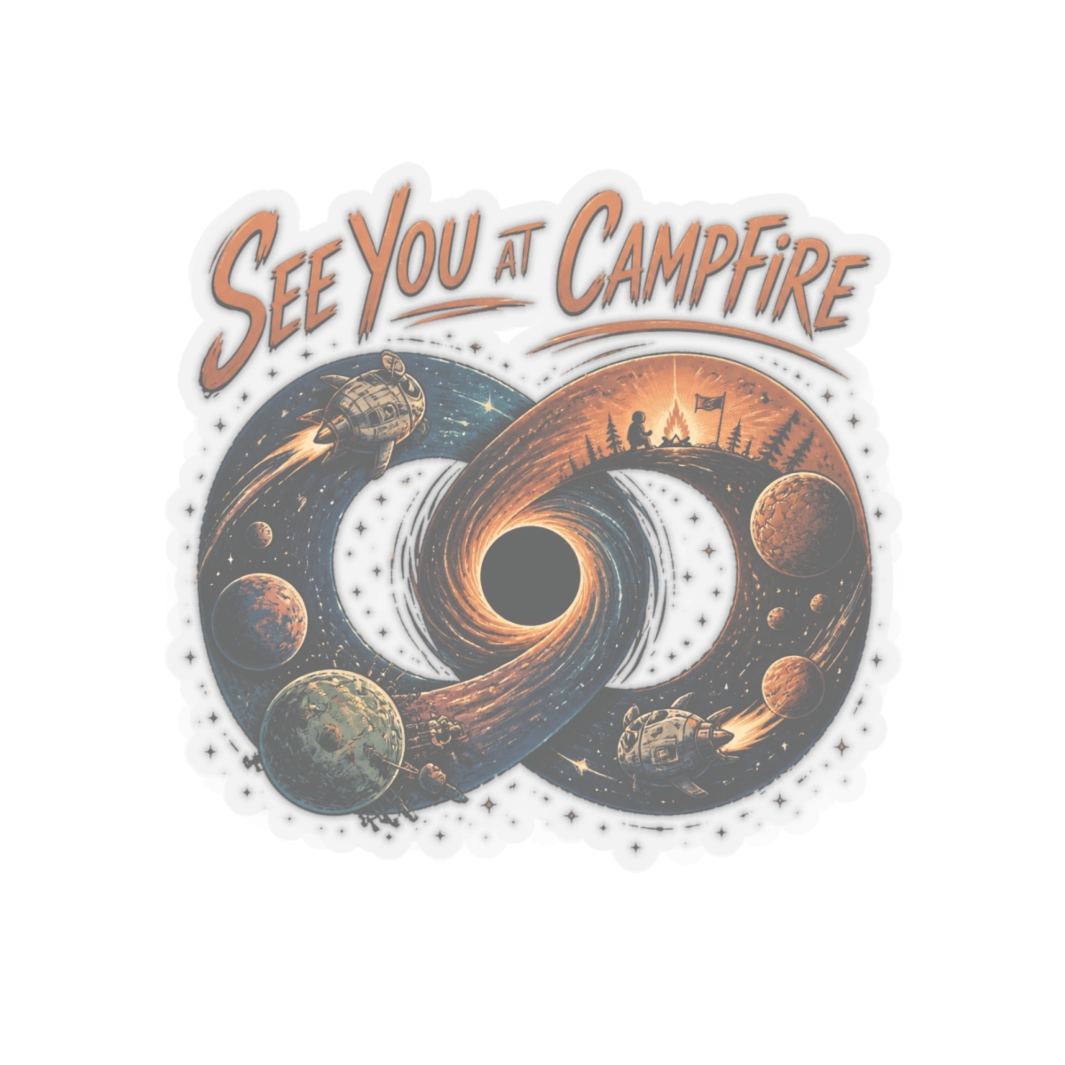 Outer Wilds "See You at Campfire" Sticker