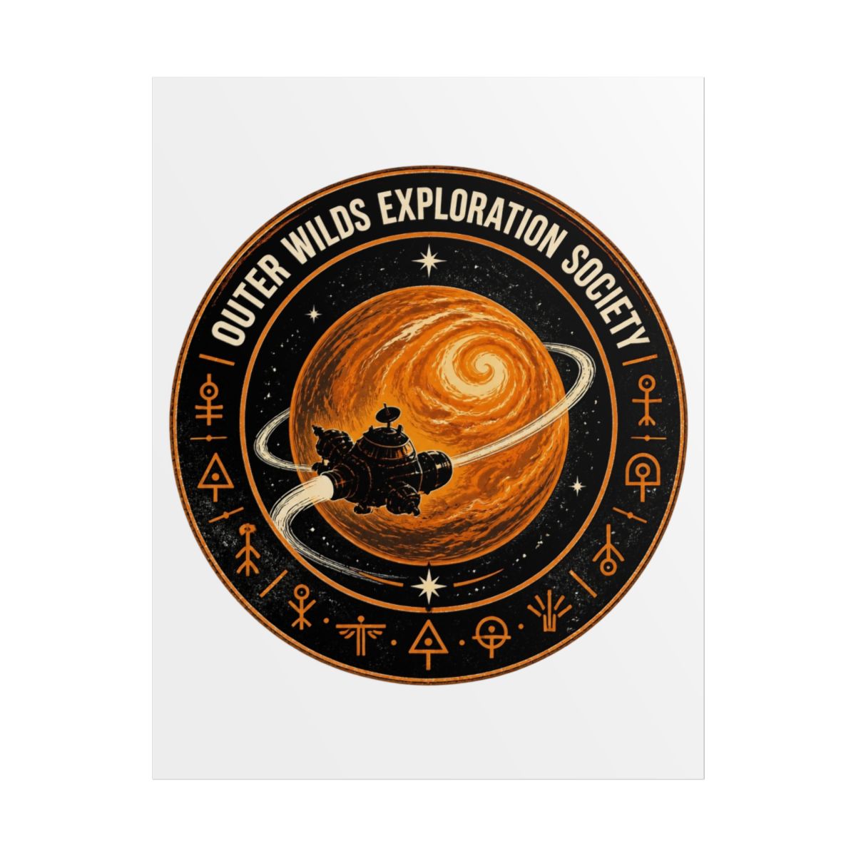 Outer Wilds "Outer Wilds Exploration Society" Poster - alternate angle 1, merchandise